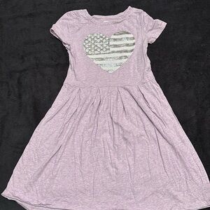 Gap Americana lavender dress sequin heart